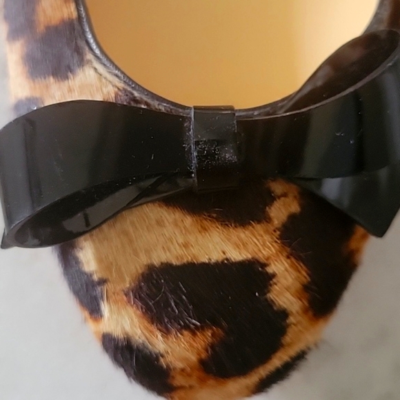 New Christian Louboutin Leopard Print Flats with Black Bow Size US7/EU37 - Picture 3 of 12